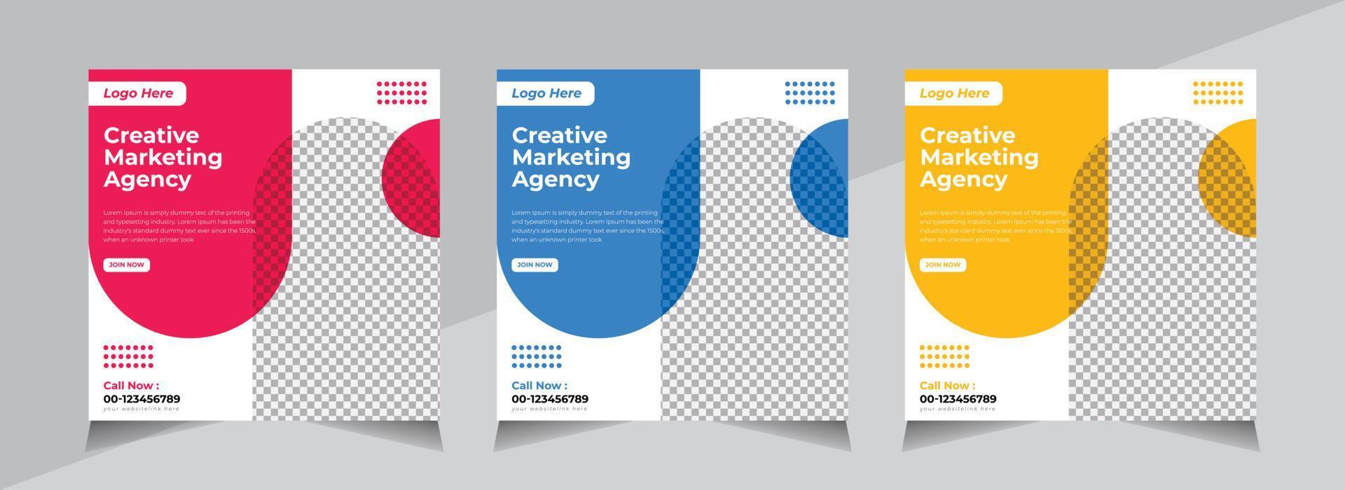Abstract Creative Social Media banner Design, Business Social Media Post Template, Web Banner, Unique Editable, Free Vector