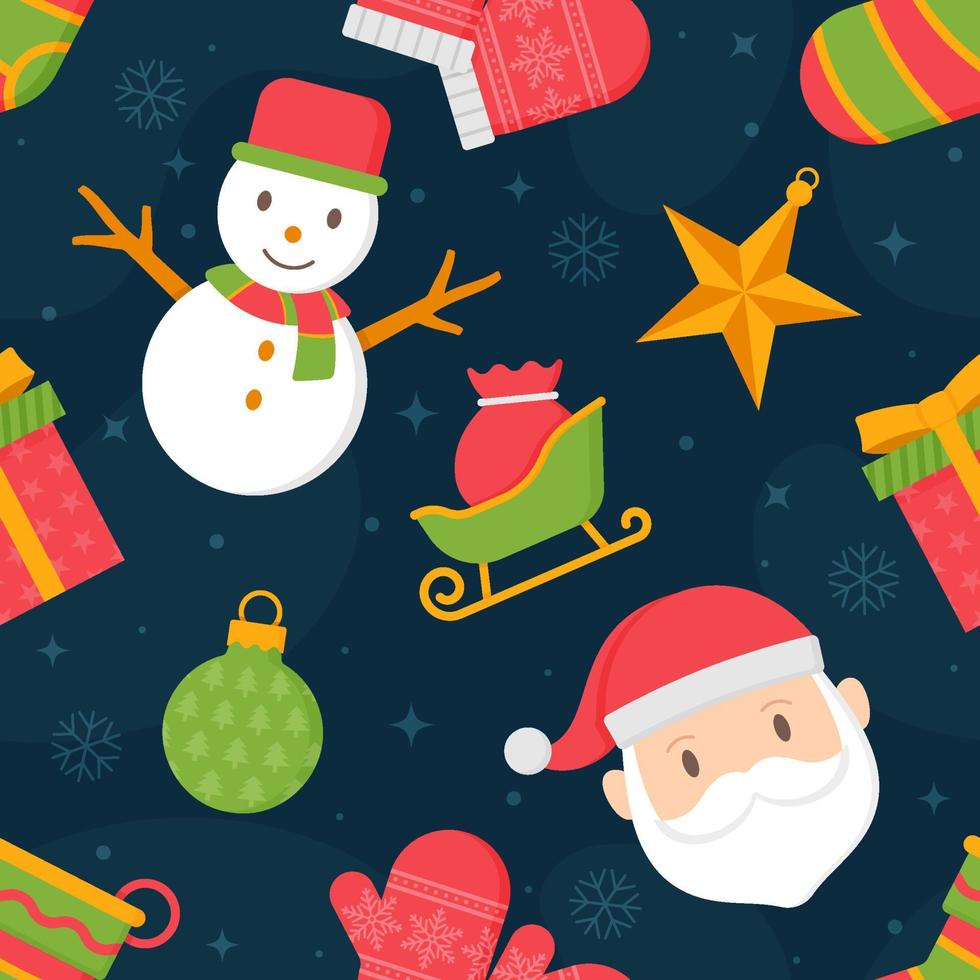 Christmas Seamless Pattern Background vector