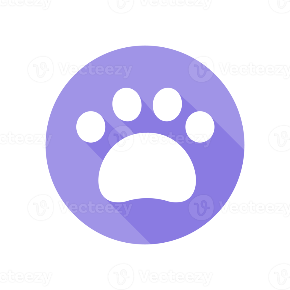 Dog and cat paws with sharp claws. cute animal footprints png