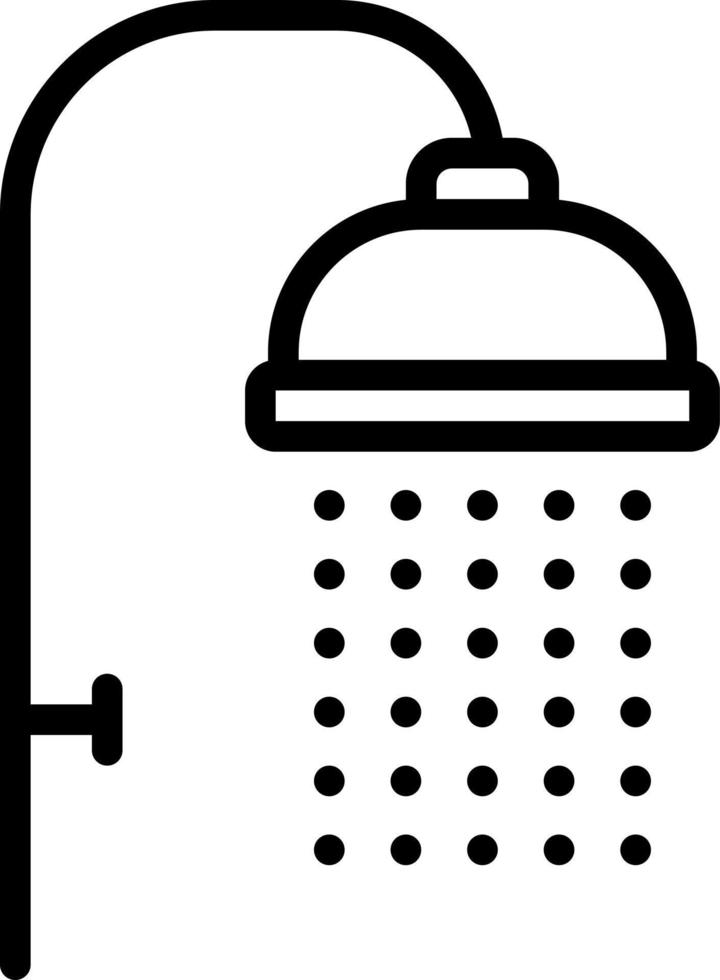line icon for shower vector