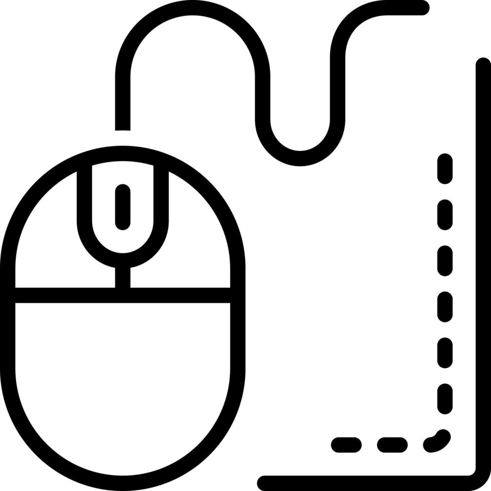 line icon for mouse vector