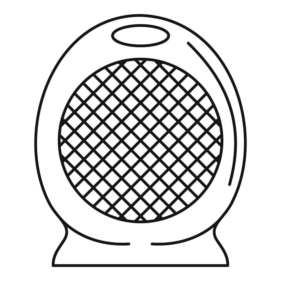 icono del ventilador del calentador de aire doméstico, estilo de esquema vector