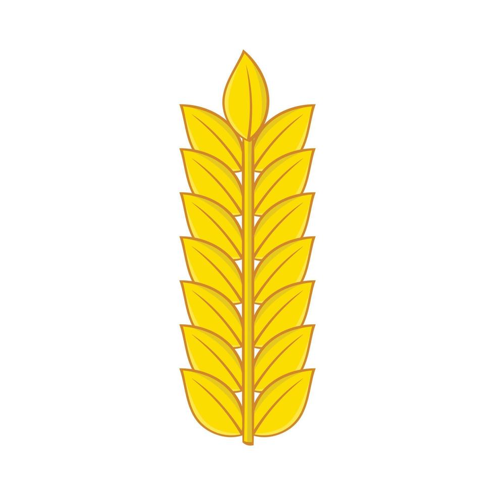 Ear of wheat icon in cartoon style vector