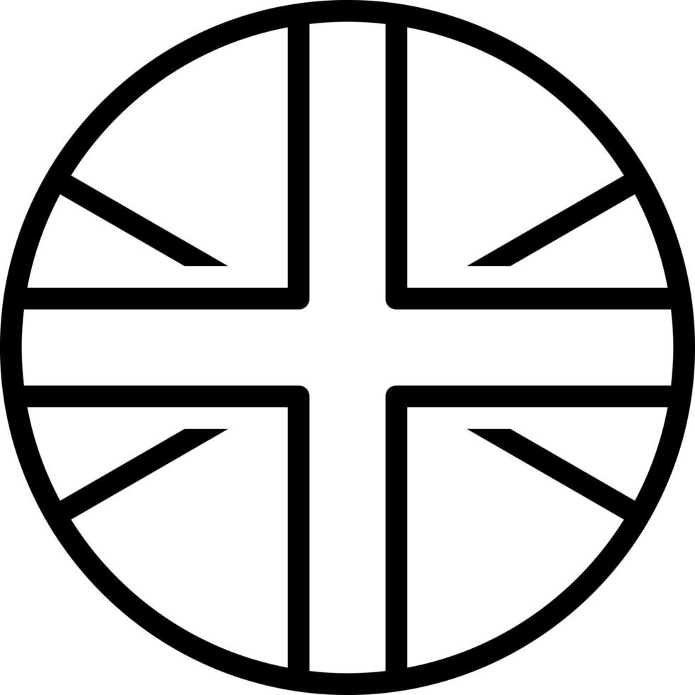 icono de línea para británico vector