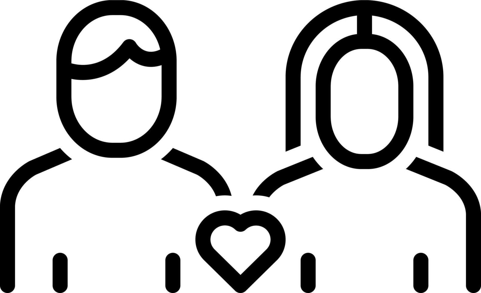 line icon for couple vector