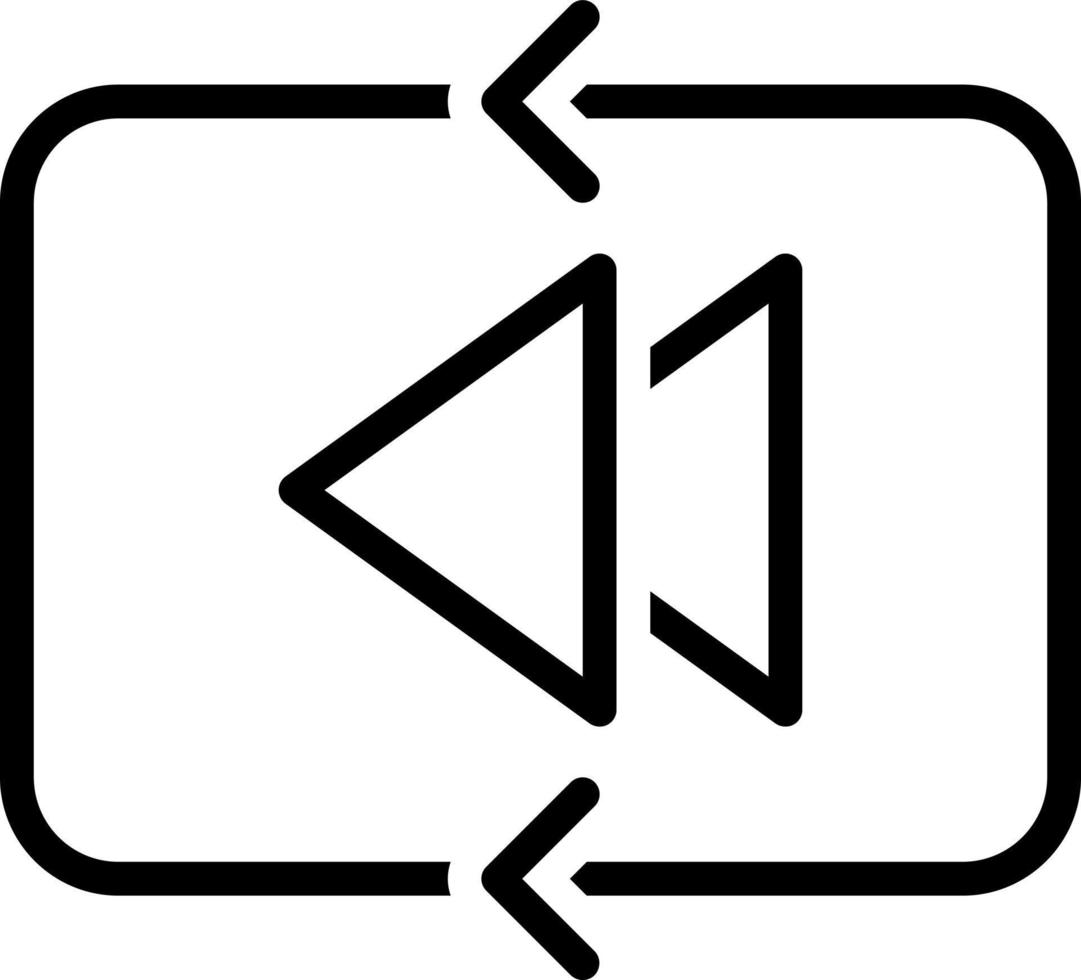 line icon for previous vector