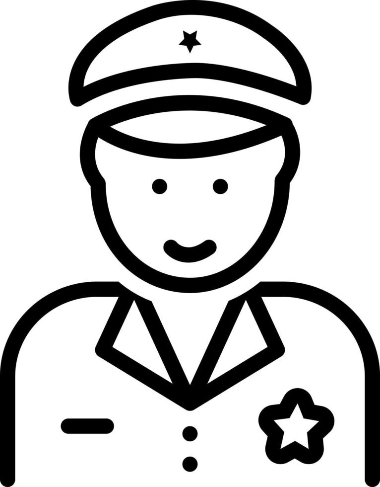 icono de línea para la policía vector