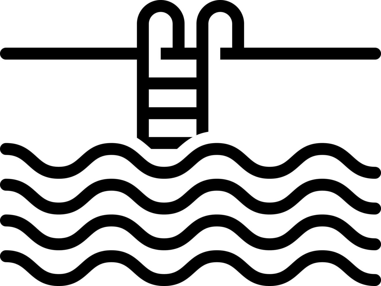 icono de línea para piscina vector