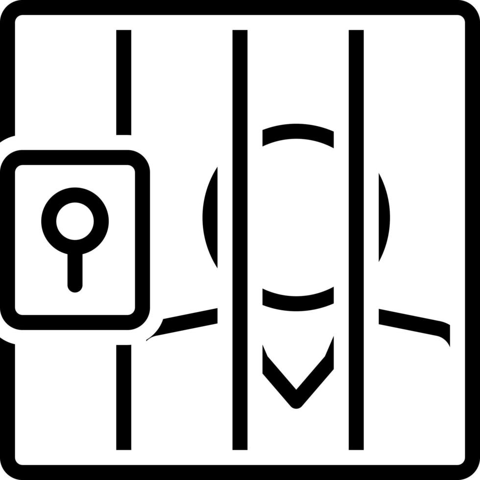 line icon for prison vector