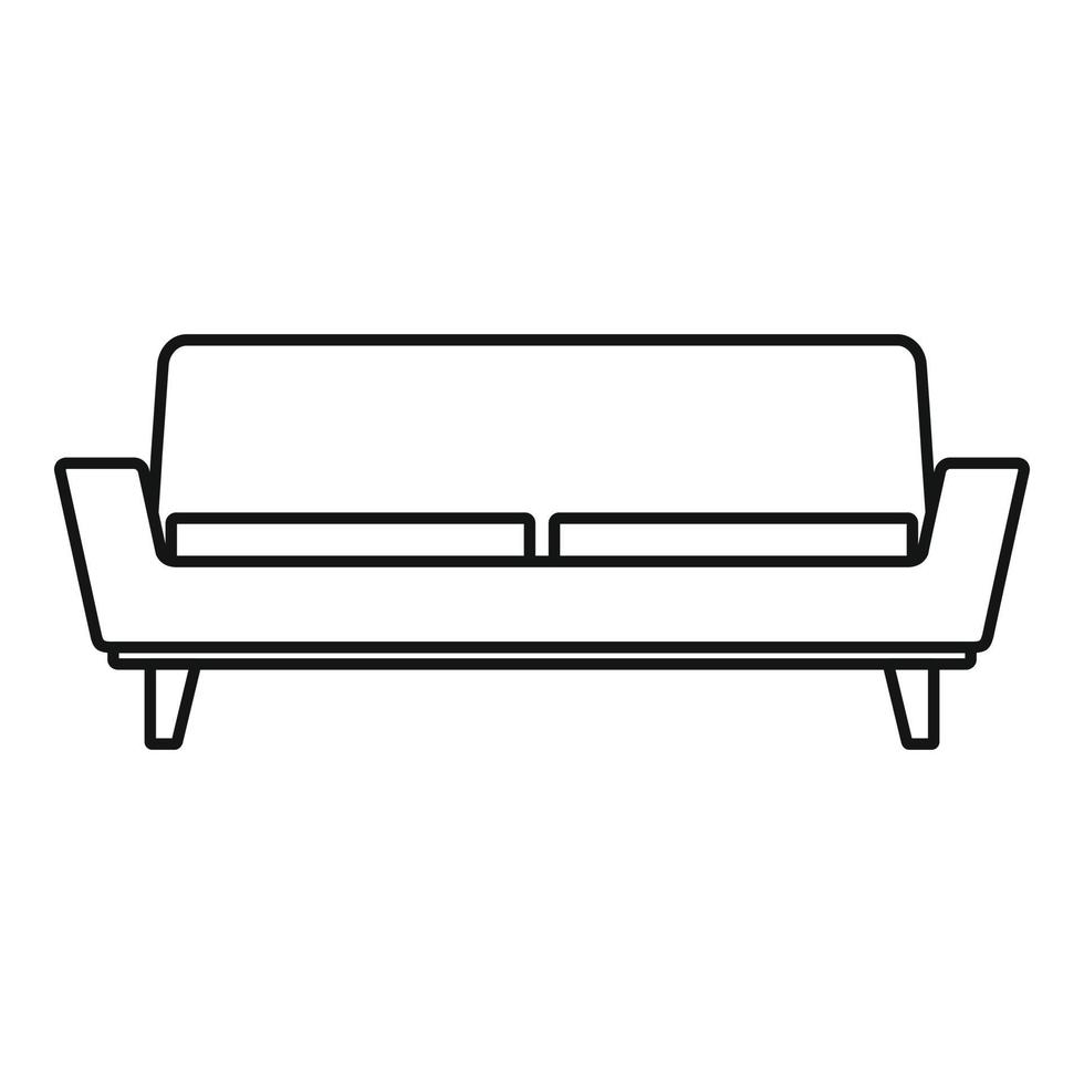 Soft sofa icon, outline style vector