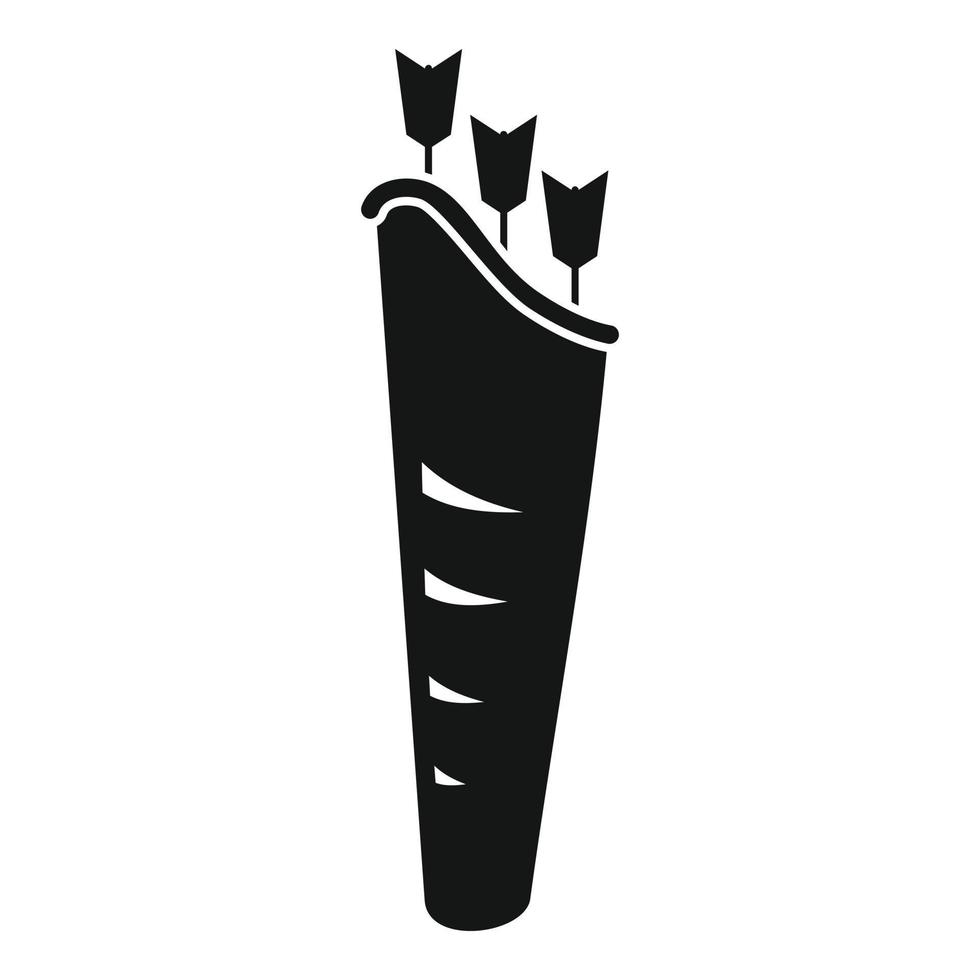 Arrow bag icon, simple style vector