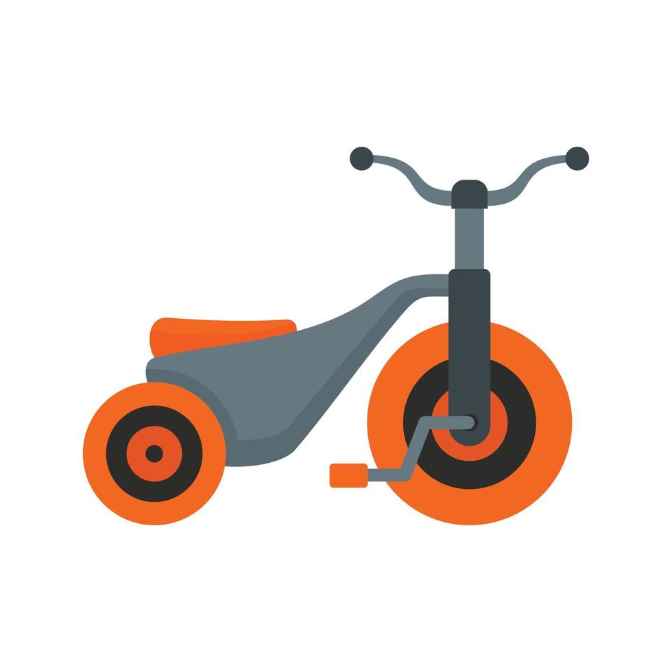 Boy tricycle icon, flat style vector