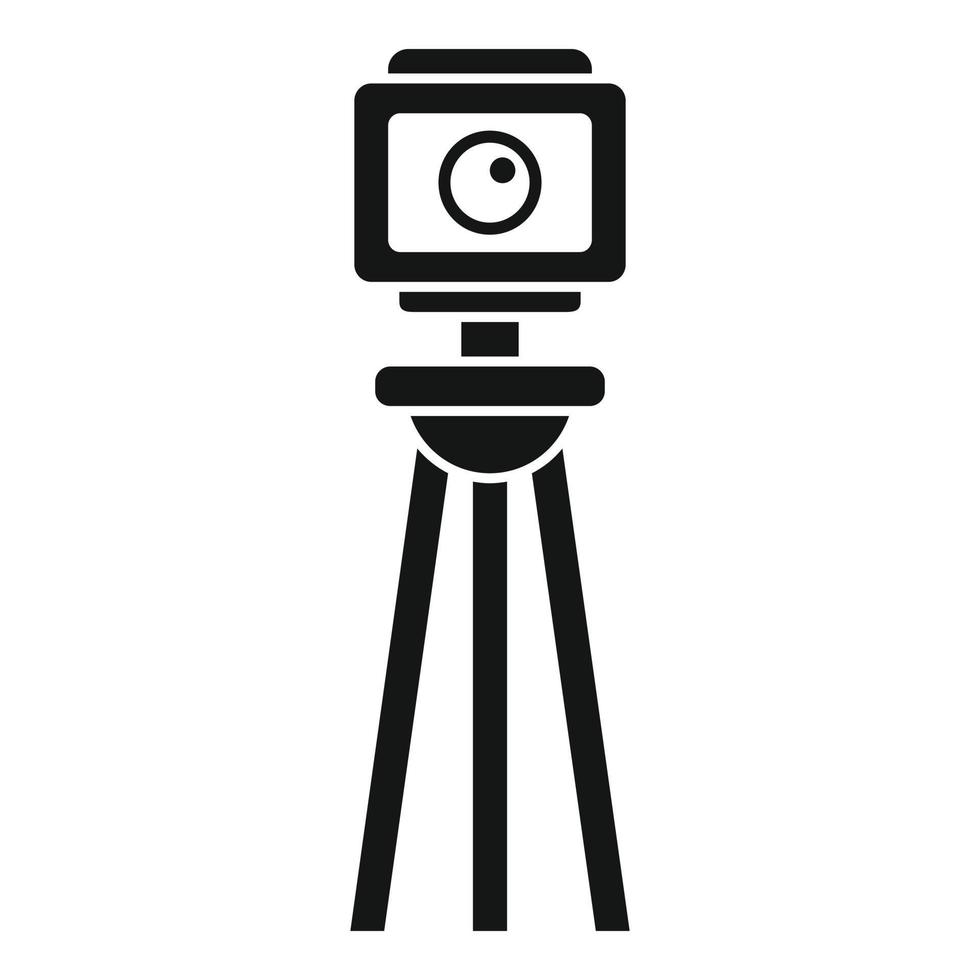 Tv retro camera icon, simple style vector