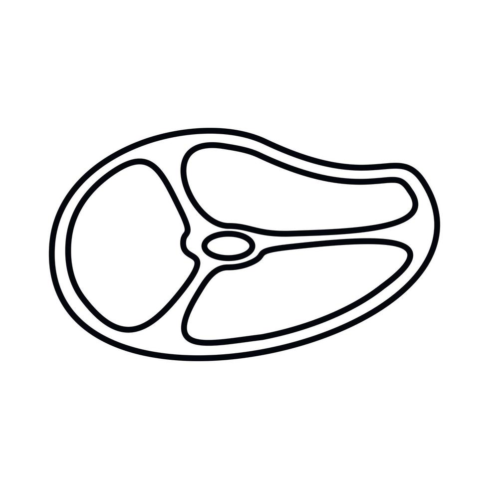 Steak Icon, outline style vector