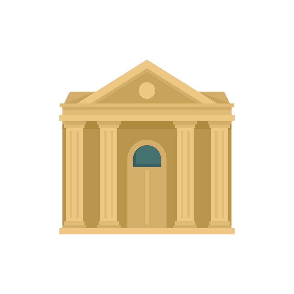 Courthouse institution icon, flat style vector