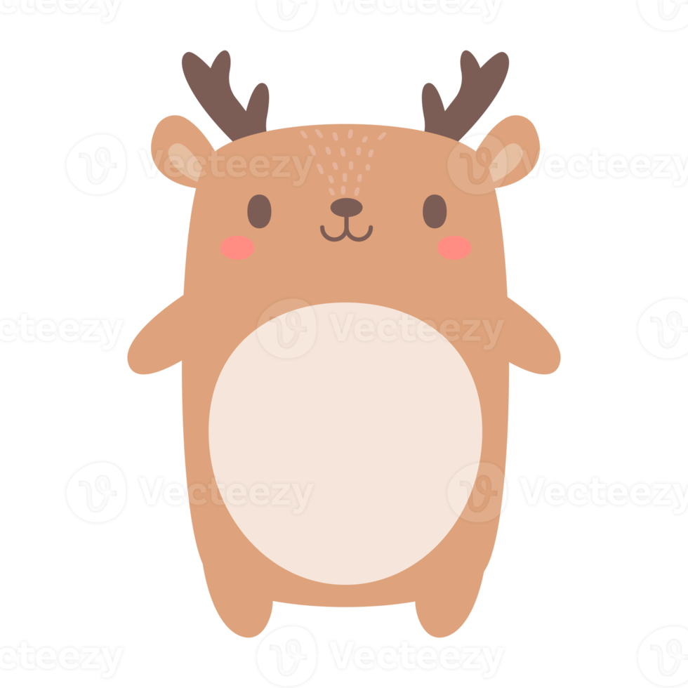 cute wild animal cartoon text frame for decorating schedule notebook png