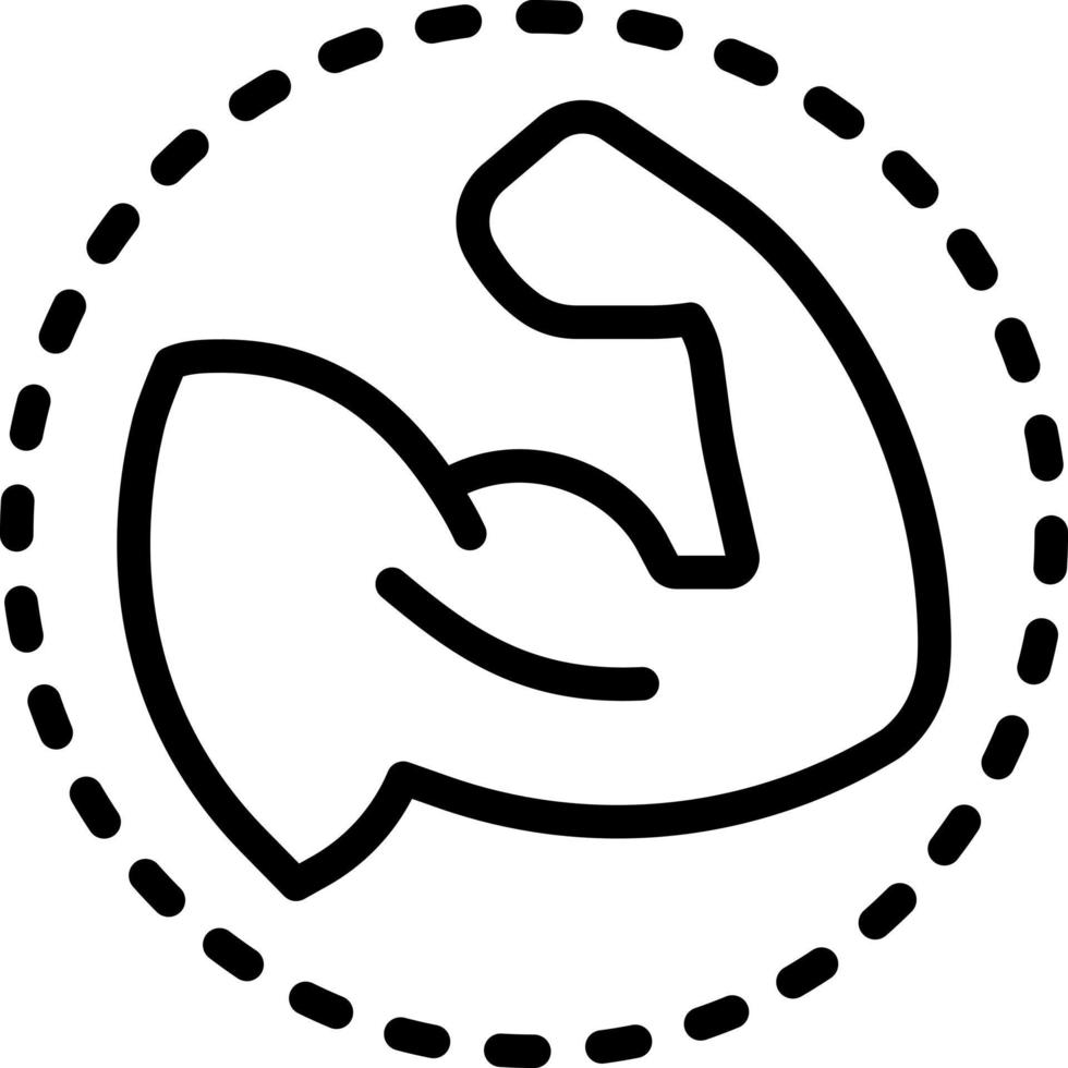 line icon for strong vector