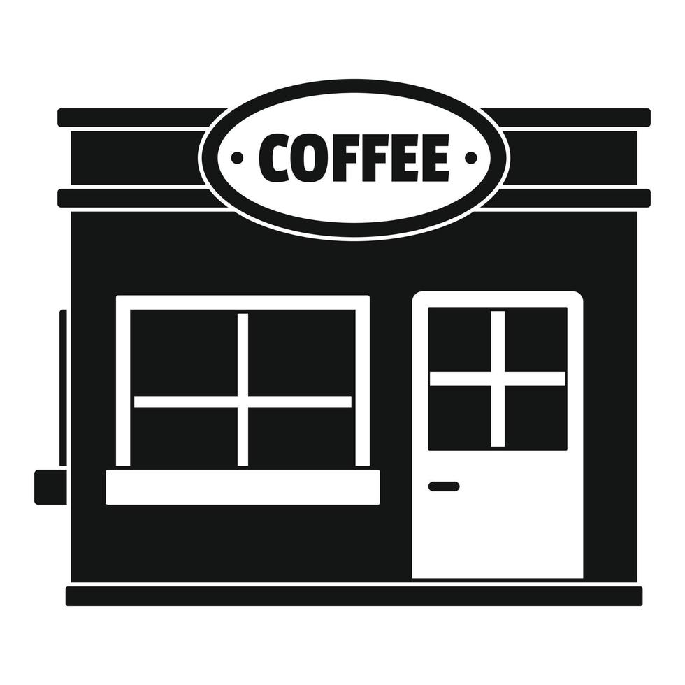 icono de comercio de café, estilo simple. vector