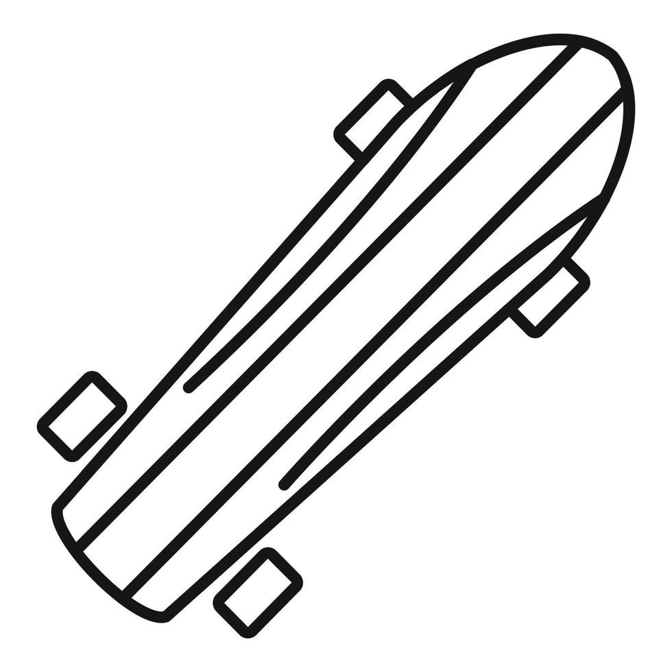 Penny board icon, outline style vector