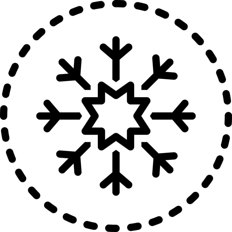 icono de línea para la nieve vector