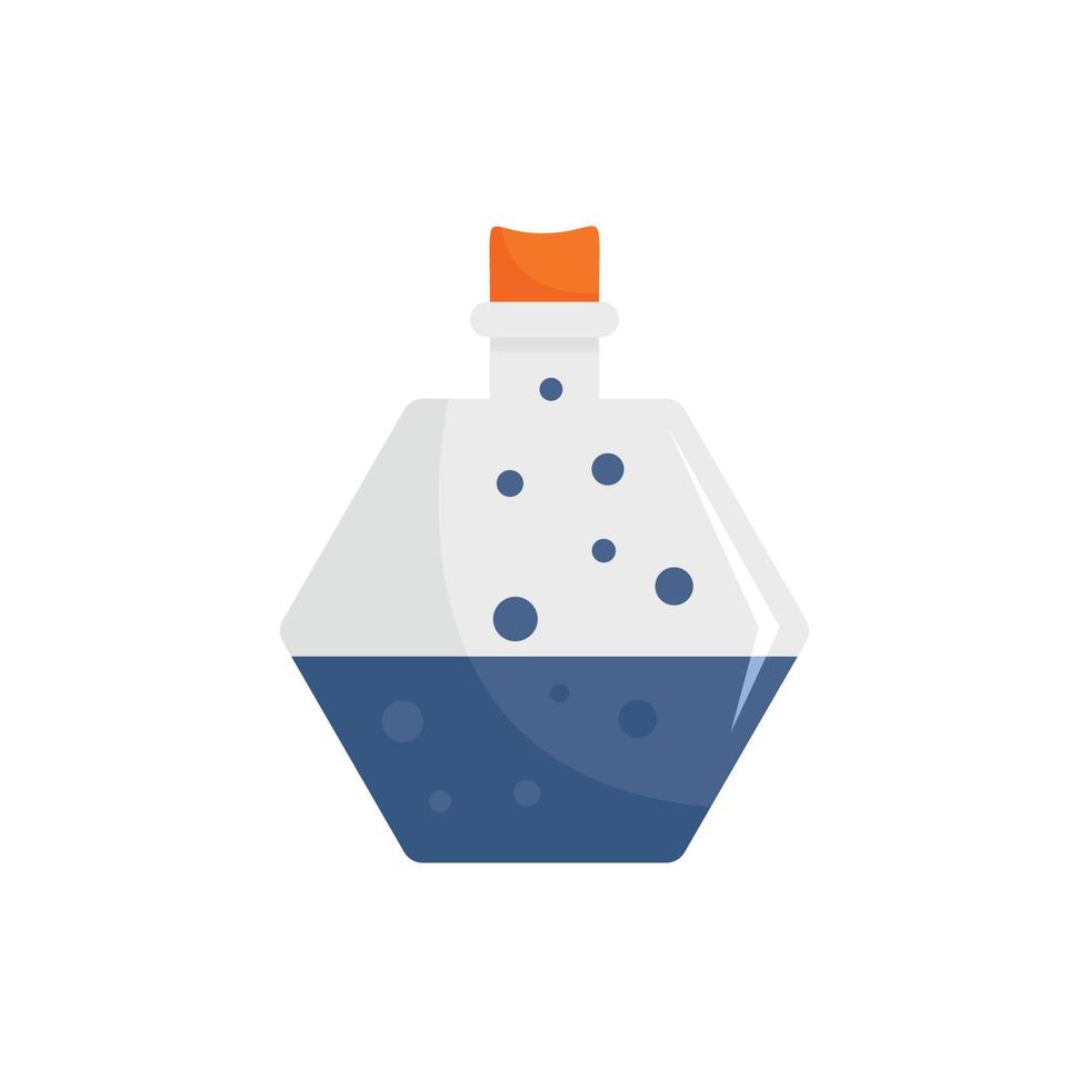 Blue potion icon, flat style vector