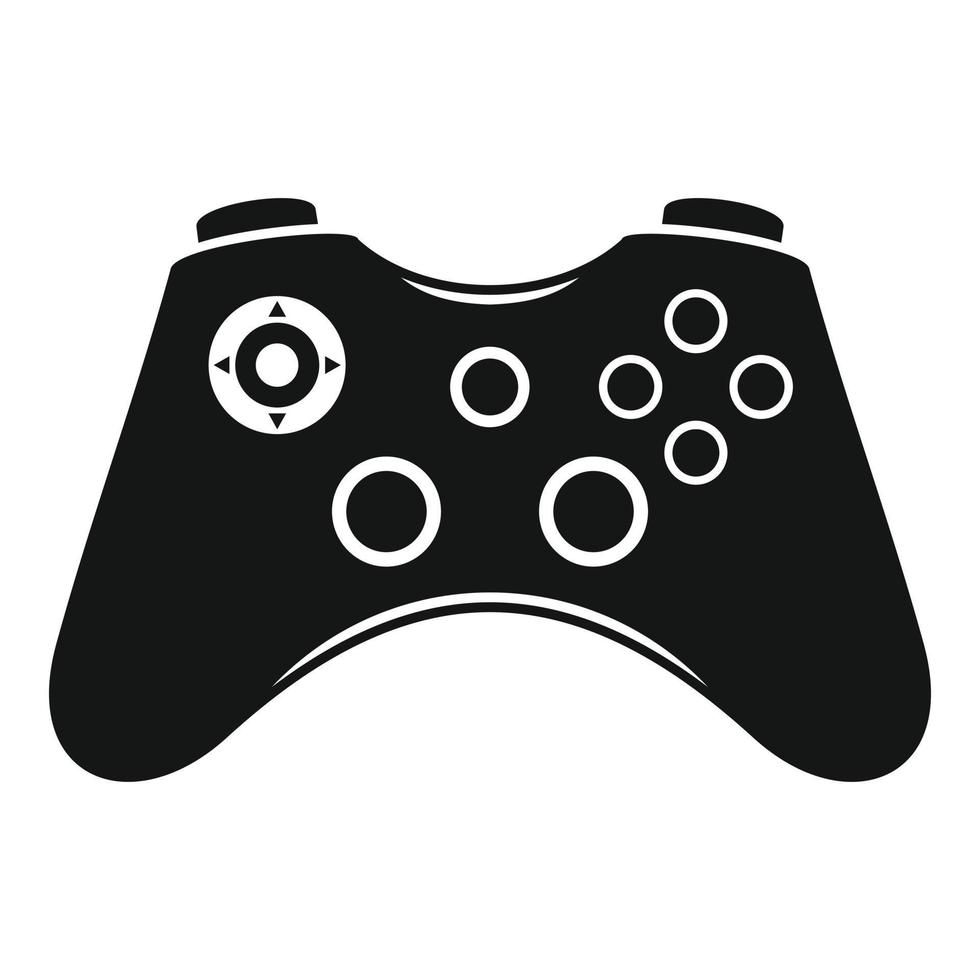 Video game controller icon, simple style vector