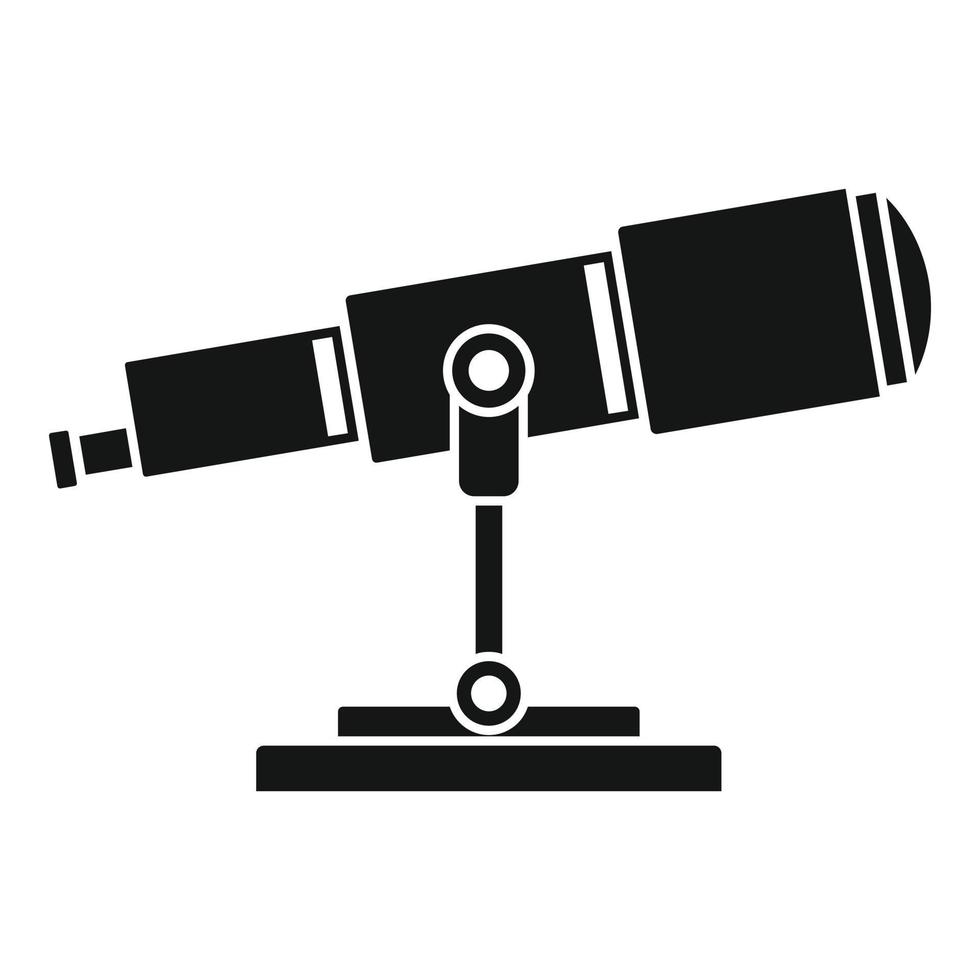 Space research telescope icon, simple style vector
