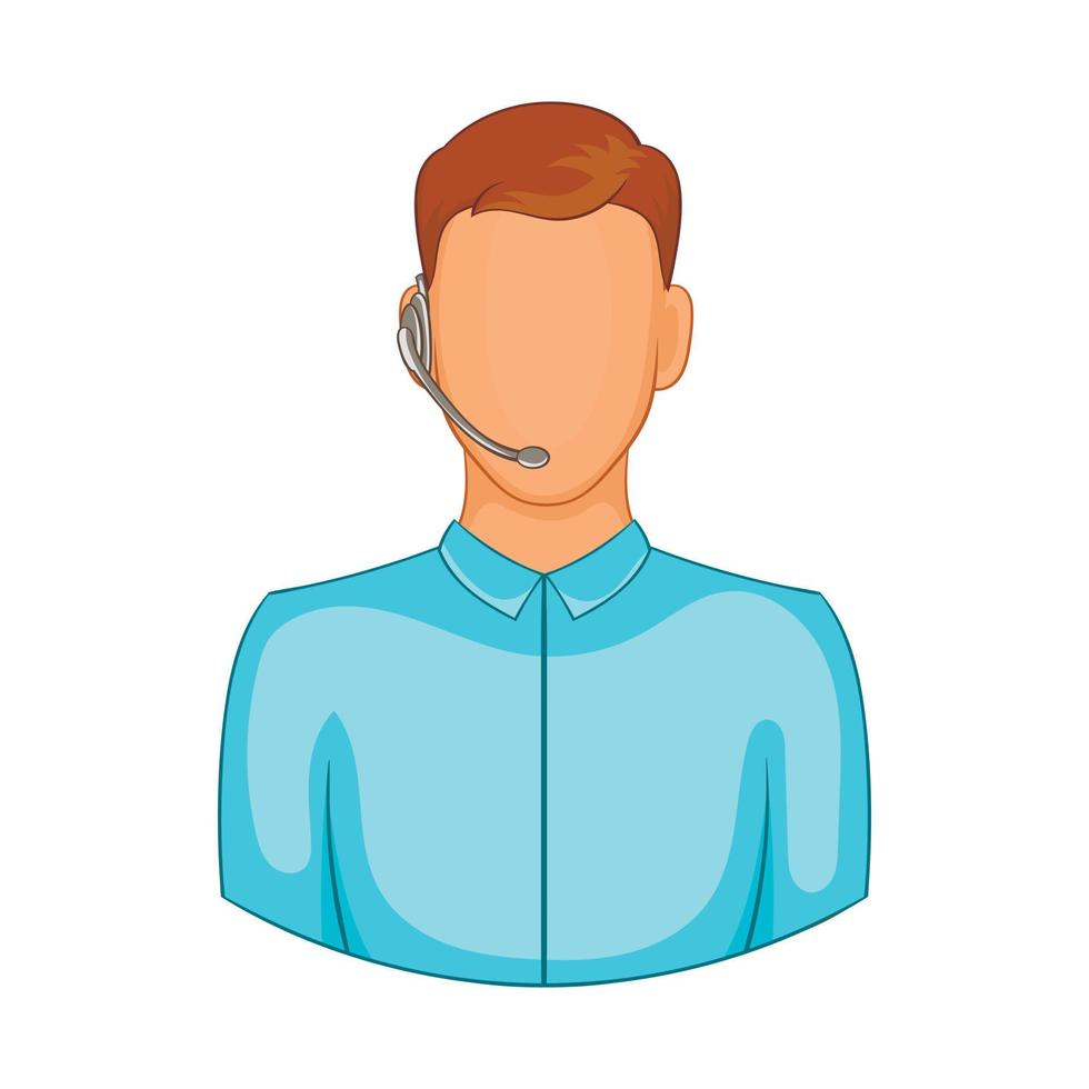 operador de servicio al cliente, icono de auriculares vector