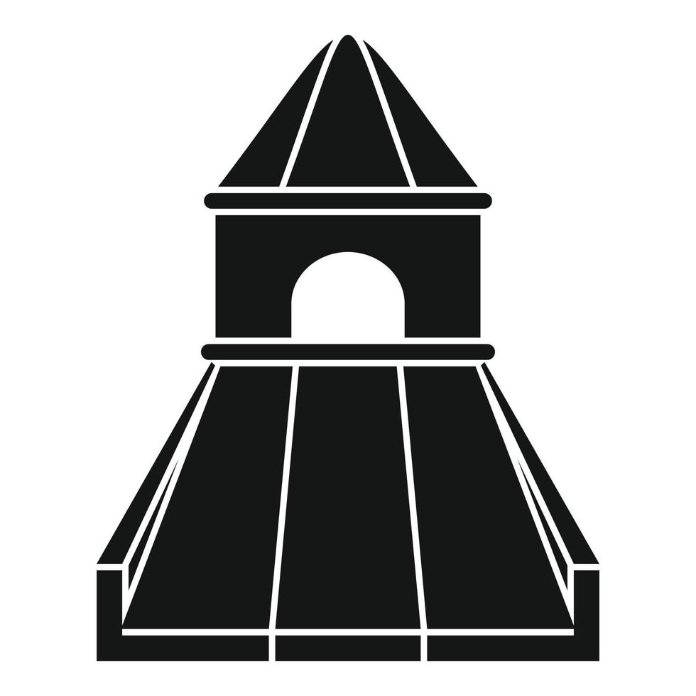 Rubber kid slide icon, simple style vector