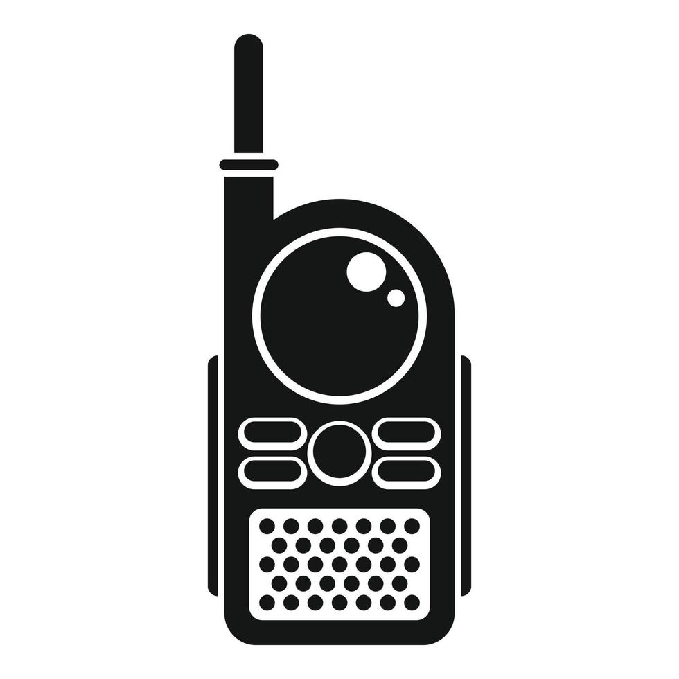 icono de walkie talkie de juguete, estilo simple vector