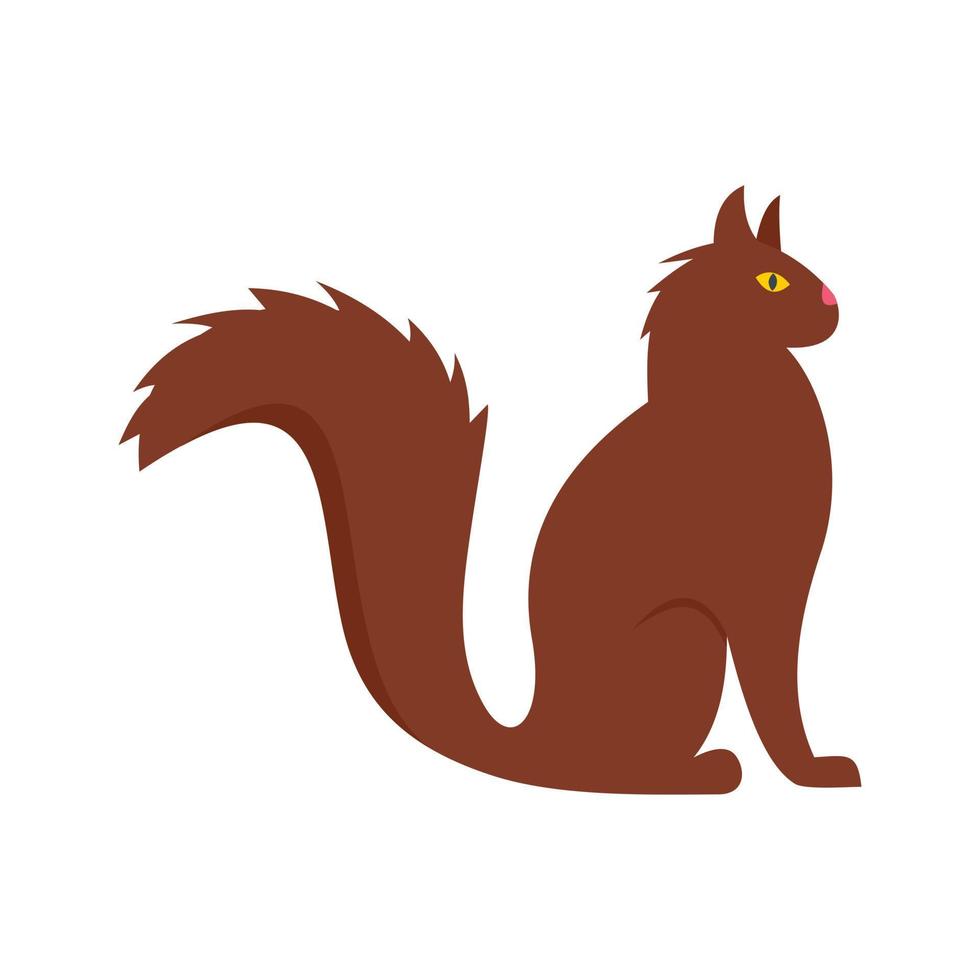 icono de gato, estilo plano vector