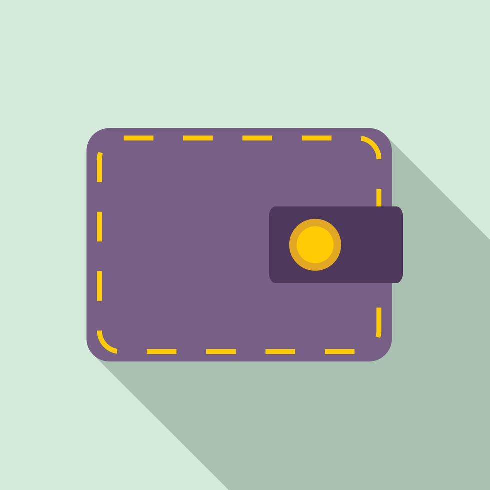 Wallet icon, flat style vector