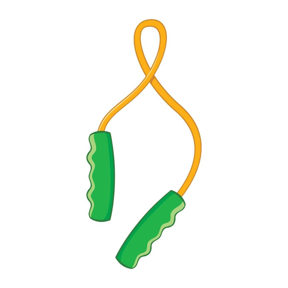 Skipping rope icon, cartoon style vector