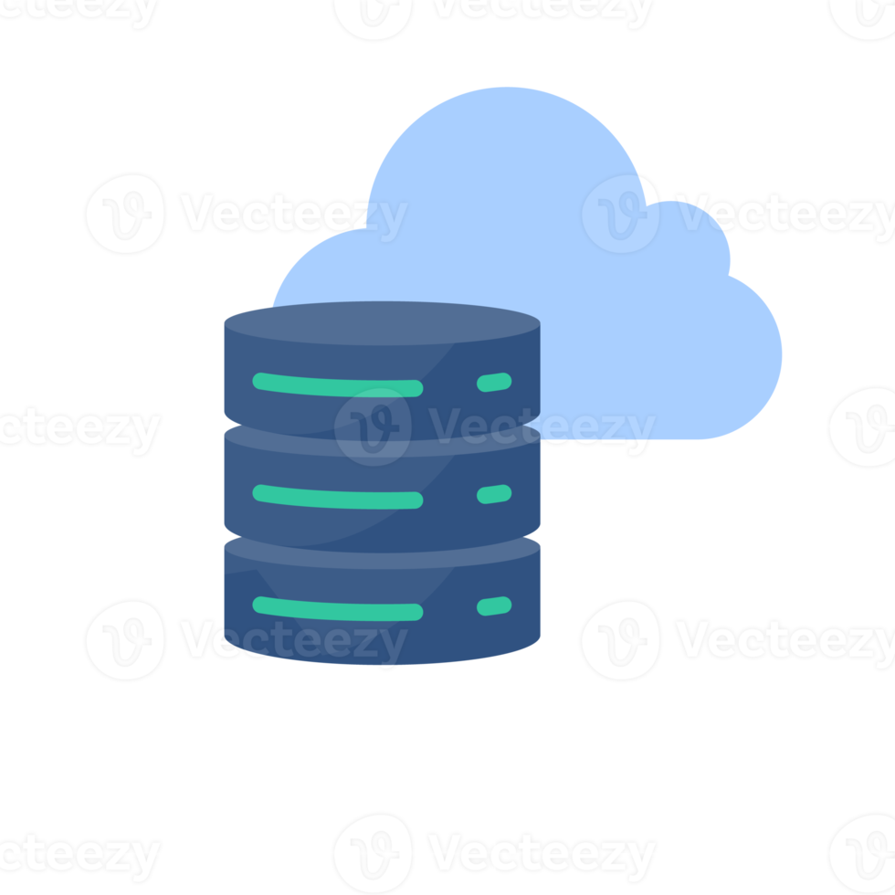 A database for storing large data in the cloud. Mass sharing of information png