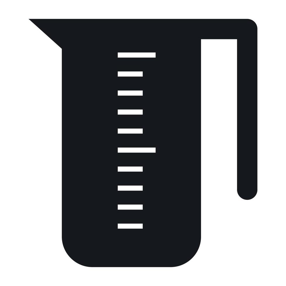 Measuring cup icon, simple style vector