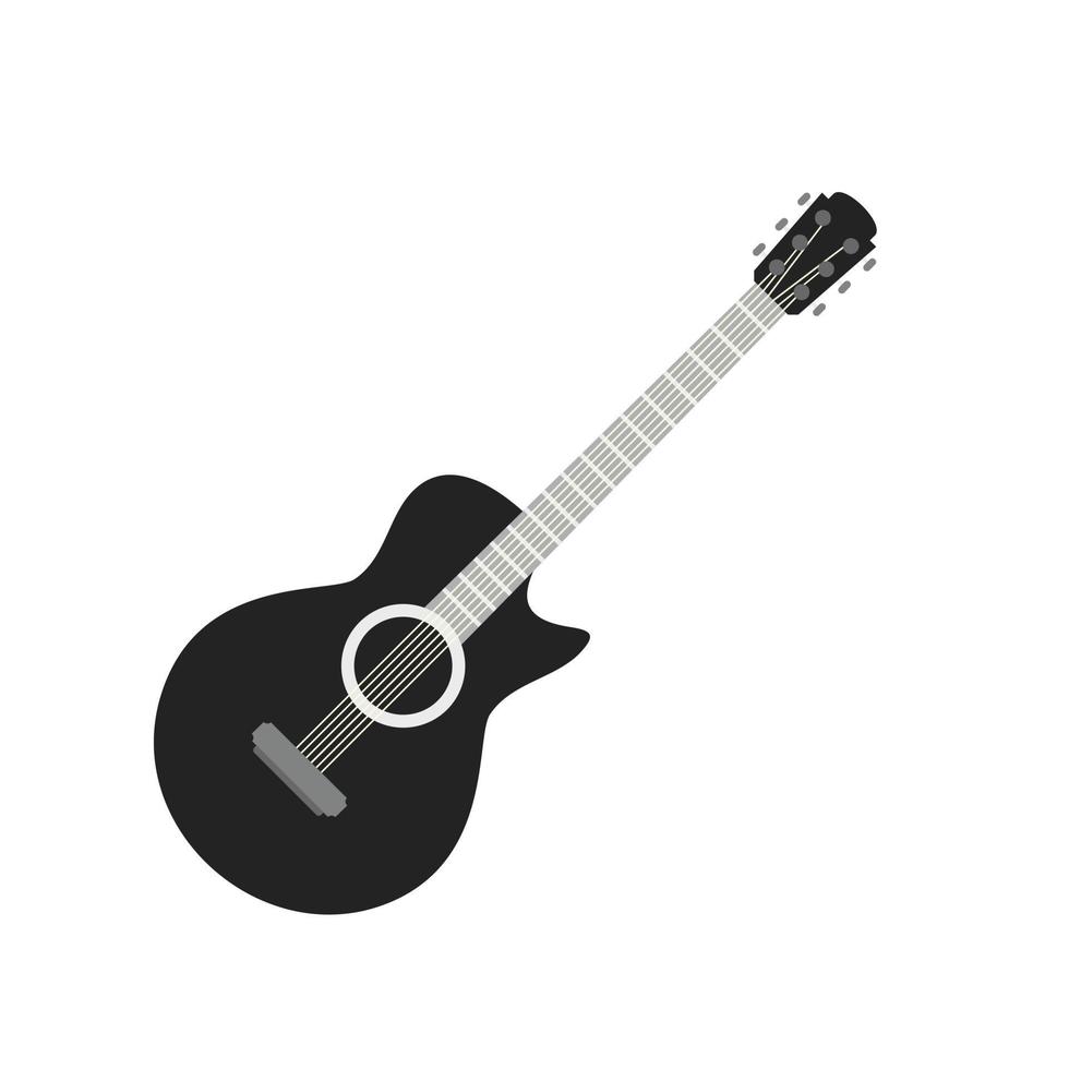 Guitar icon, flat style vector