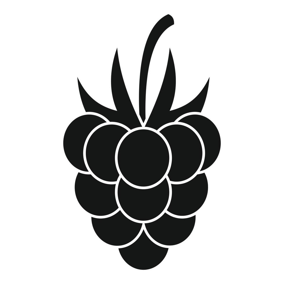 Natural raspberry icon, simple style vector
