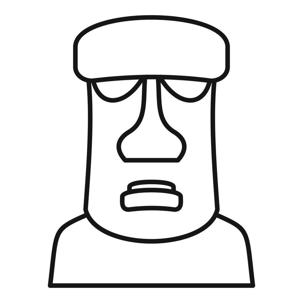 icono de cabeza moai de geología, estilo de contorno 14570503 Vector en  Vecteezy