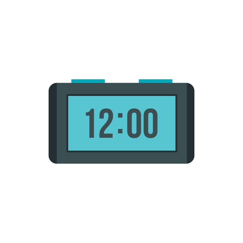 Digital table clock icon, flat style vector