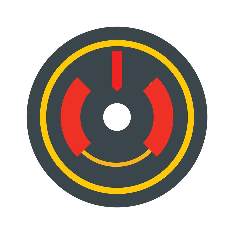 Digital gun aim icon, flat style vector