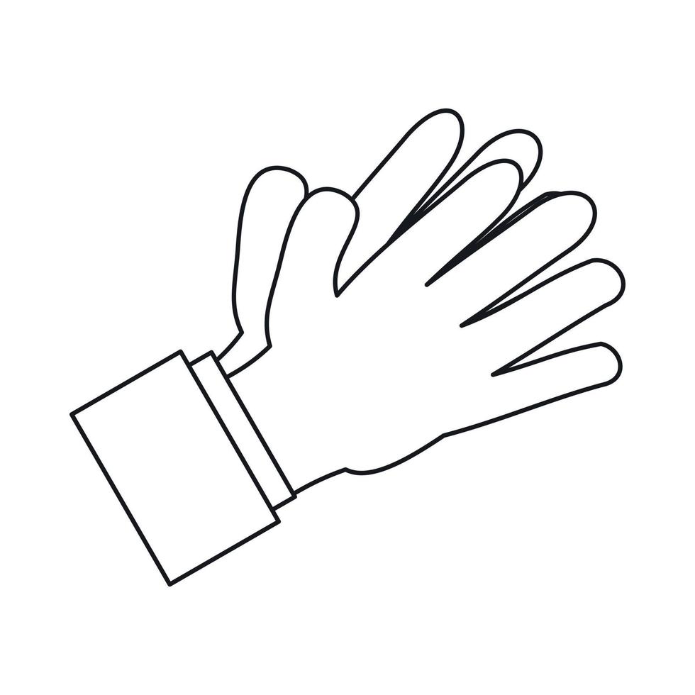 Clapping applauding hands icon, outline style vector