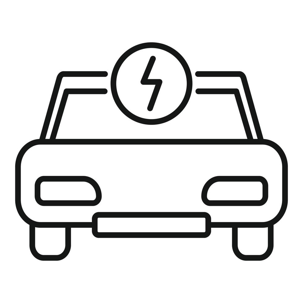 Modern electric car icon, outline style vector