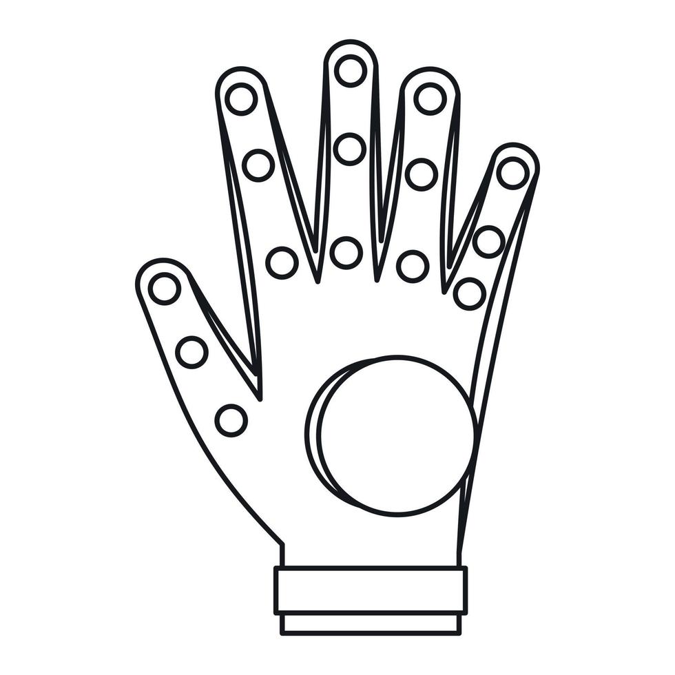 Electronic glove icon, outline style vector