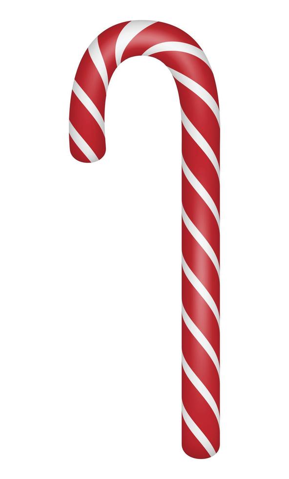 Candy xmas stick icon, realistic style vector