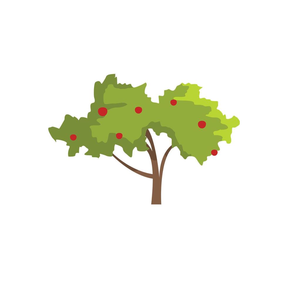 Apple tree icon, flat style vector