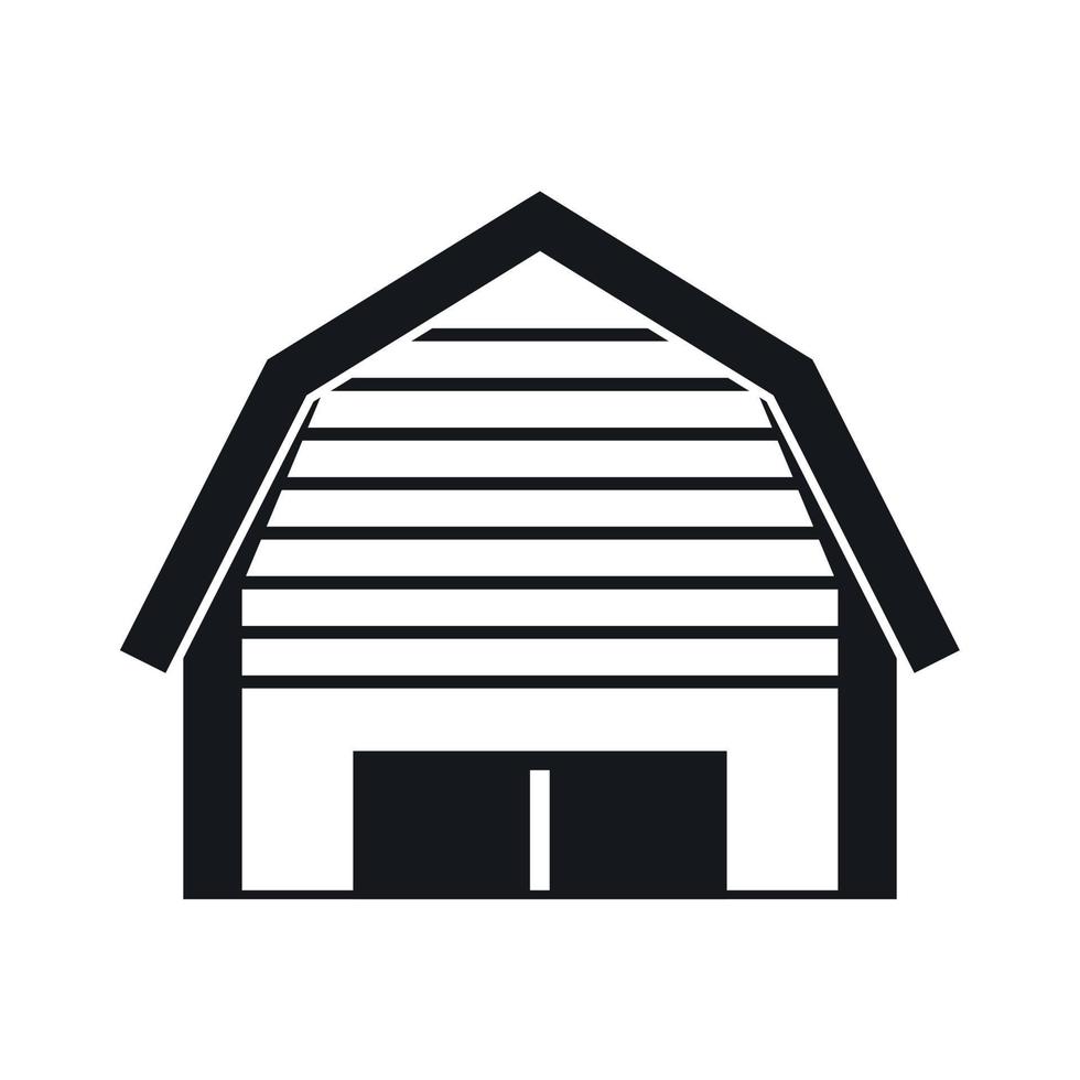 High garage icon, simple style vector