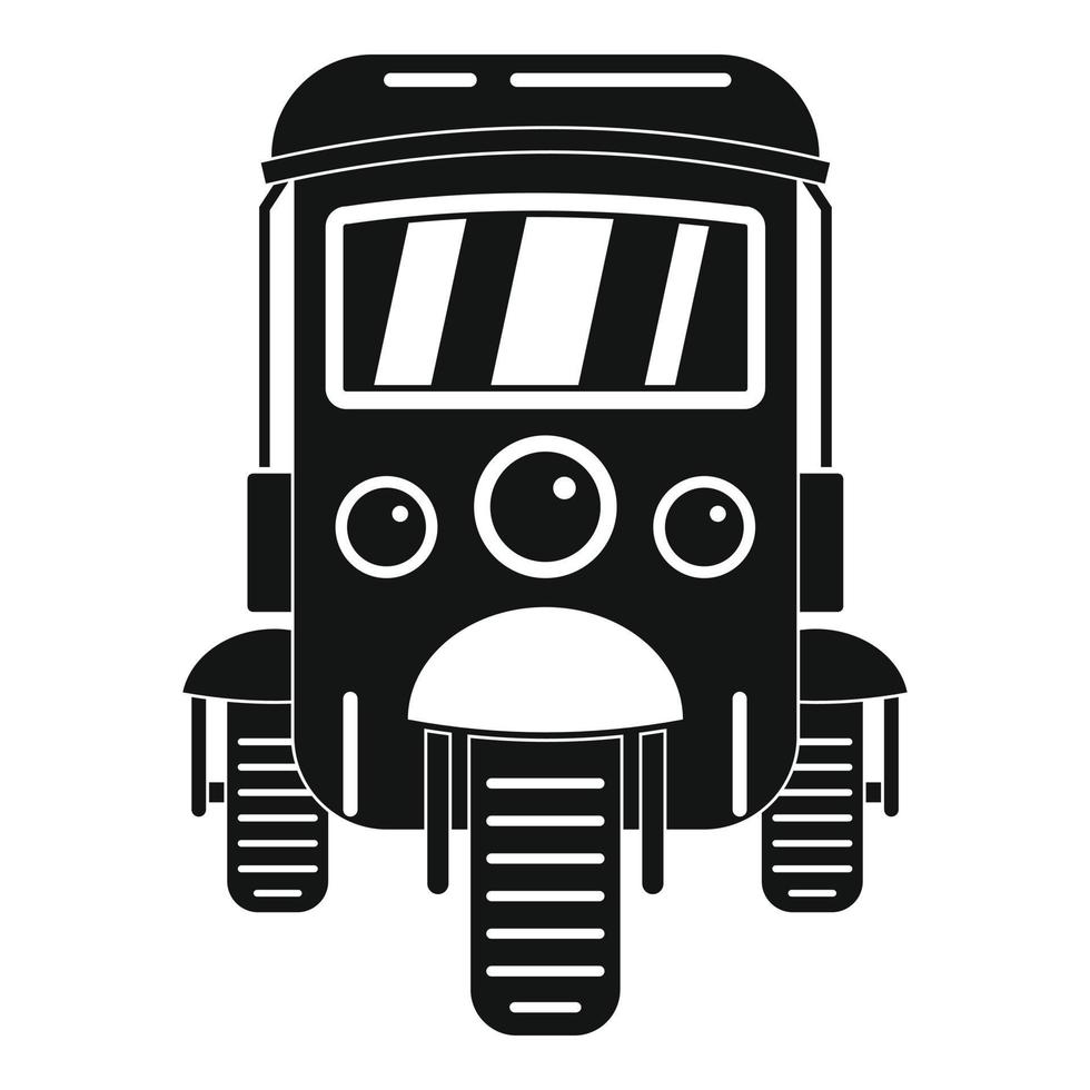 icono de rickshaw automático, estilo simple vector