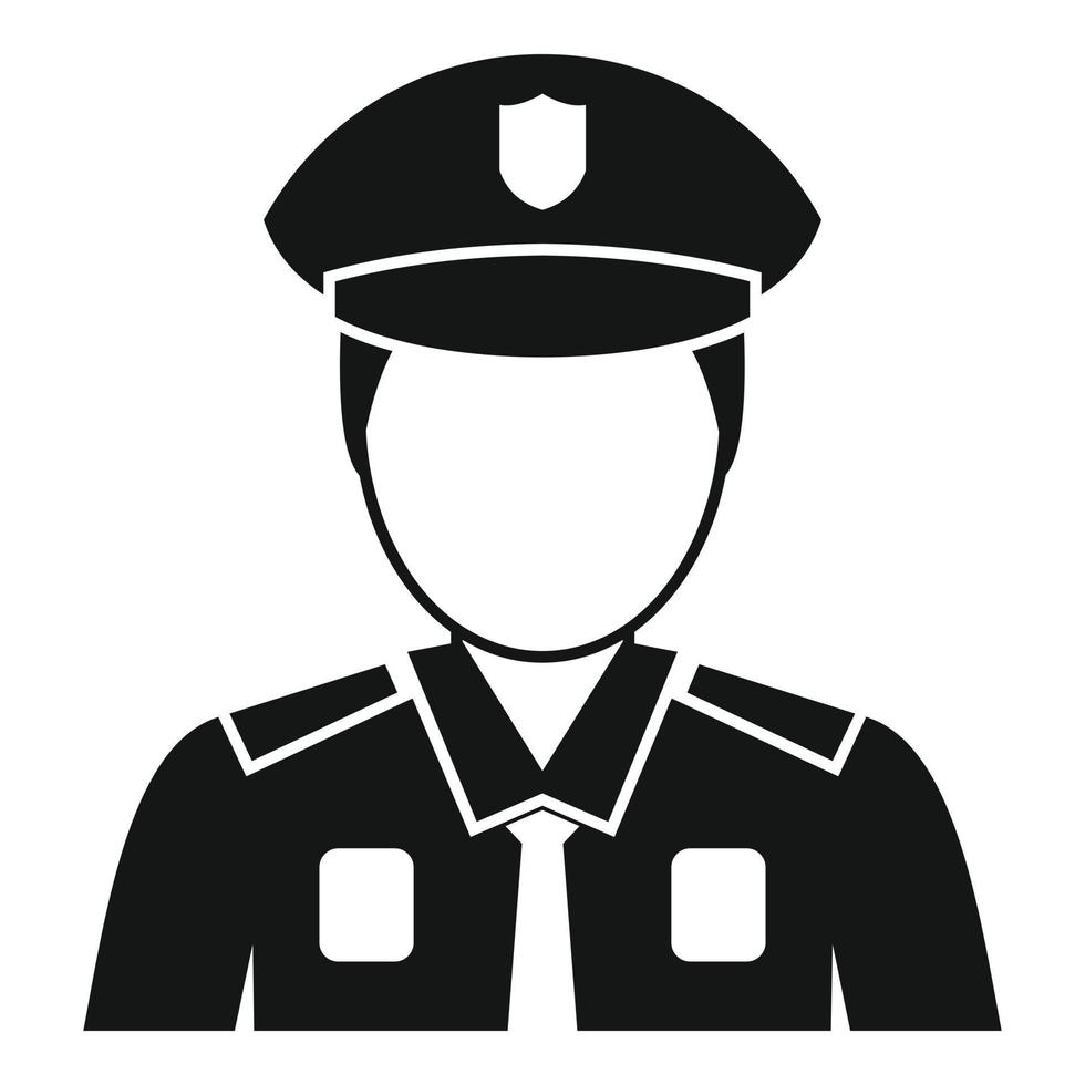 Indian policeman icon, simple style vector