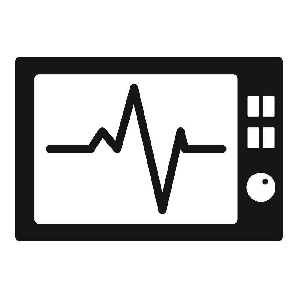 Ekg icon, simple style vector