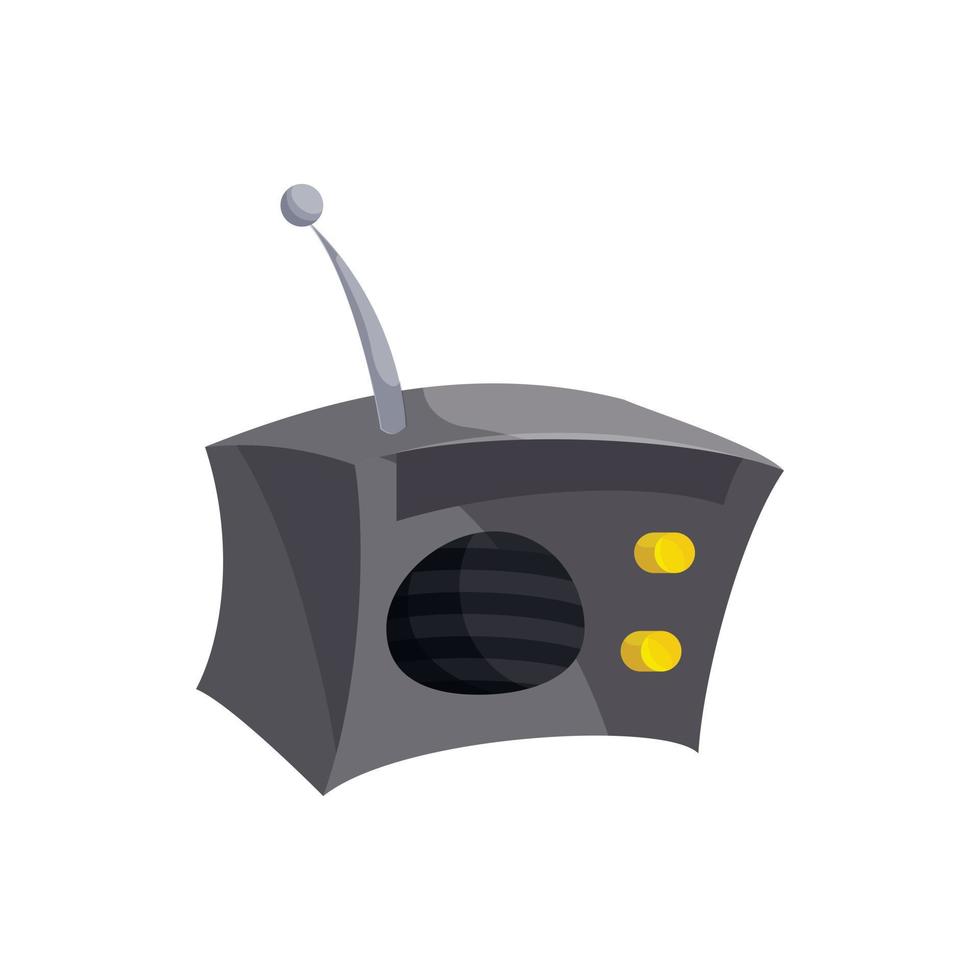 icono de radio, estilo de dibujos animados vector